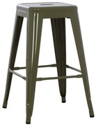 Σκαμπό Melita HM8573.03 43x43x67cm Olive Μέταλλο