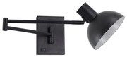 Φωτιστικό Τοίχου - Απλίκα SE21-BL-52-MS3 ADEPT WALL LAMP Black Wall Lamp with Switcher and Black Metal Shade+ - 51W - 100W - 77-8385