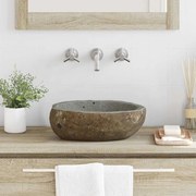 vidaXL Λεκάνη Ανοιχτό γκρι (30-37) x (25-30) x 12 εκ. Πέτρα Ποταμού