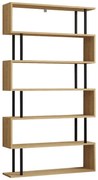 Βιβλιοθήκη Ziza pakoworld σε oak  απόχρωση 90x22x162.6εκ - 120-000518