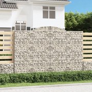 vidaXL Συρματοκιβώτια Τοξωτά 3 τεμ. 300x30x200/220 εκ. Γαλβαν. Ατσάλι
