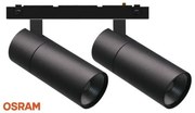 Διπλό Σποτ 20W 3000K Spotlight-6674-Μαύρο 6674