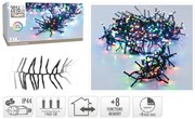 2016 Φωτάκια LED - 14.6 Μέτρα + 3 Μέτρα σύνδεσης, Κανονική Διάταξη, με χειριστήριο, 8 προγράμματα, Μαύρο καλώδιο PVC - Πολύχρωμο