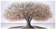 Πίνακας Σε Καμβά Δέντρο 755-12061 60x120x3cm Gold-Grey Estheti Home Κάθετοι Ξύλο, Καμβάς