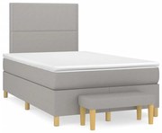 ΚΡΕΒΑΤΙ BOXSPRING ΜΕ ΣΤΡΩΜΑ ΑΝΟΙΧΤΟ ΓΚΡΙ 120X190 ΕΚ. ΥΦΑΣΜΑΤΙΝΟ 3270397