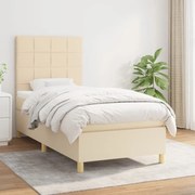 ΚΡΕΒΑΤΙ BOXSPRING ΜΕ ΣΤΡΩΜΑ ΚΡΕΜ 90X200 ΕΚ.ΥΦΑΣΜΑΤΙΝΟ 3142310