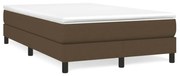 vidaXL Κρεβάτι Boxspring με Στρώμα Σκούρο Καφέ 120x190 εκ Υφασμάτινο