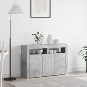 vidaXL Συρτάρι Γκρι από Μηχανικά Ξύλο 116 x 30 x 75 εκ. Ορθογώνιο