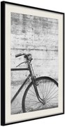 Αφίσα - Bicycle Leaning Against the Wall - 40x60 - Μαύρο - Με πασπαρτού