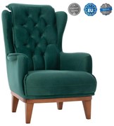 Πολυθρόνα - Μπερζέρα BENNINGTON C9313.13 Κυπαρισσί Βελούδο 75x100x100 εκ. 75x100x100 εκ.
