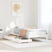 vidaXL Σκελετός Κρεβ. Χωρίς Στρώμα Λευκό 75x190 εκ Μασίφ Πεύκο