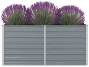 vidaXL Ζαρντινιέρα Ψηλή Γκρι 160 x 80 x 77 εκ. από Γαλβανισμένο Χάλυβα