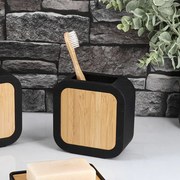 Ποτήρι Οδοντόβουρτσας (11x5x11) T-D Square Black 61206103