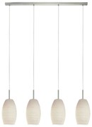 Φωτιστικό Οροφής - Ράγα 97587 Beige Batista 3 Eglo Metal, Glass