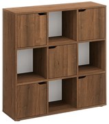 Βιβλιοθήκη Bookel pakoworld σε καρυδί απόχρωση 88.5x27.5x89.3εκ (1 τεμάχια)