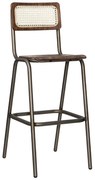 Σκαμπό Μπαρ School/S-R 02-00-1404 55x44x114cm Anthracite-Walnut