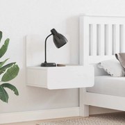 vidaXL Κομοδίνο με συρτάρι Λευκό 44 x 32.5 x 40 εκ. Μασίφ ξύλο πεύκου