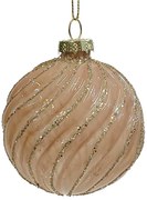 Ροζ απόχρωση Γυάλινη Χριστουγεννιάτικη Μπάλα 8cm 50187117