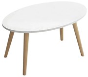 Τραπεζάκι Σαλονιού ArteLibre GAVIA Λευκό 80x40x42cm