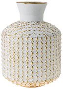 Βάζο Μεταλλικό Χρυσό-Λευκό 27x37,5εκ. Zen Collection 24.27.49923