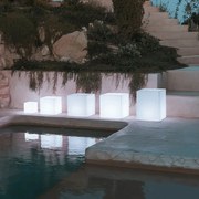 Φωτιστικό Δαπέδου Ηλιακό &amp; Επαναφορτιζόμενο Cuby 45 LUMCB045SSNW 43x43x43cm 600Lm Led RGB + 3000K-6500K White New Garden