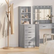 Highboard Γκρι sonoma 40 x 41 x 135 εκ. Επεξεργασμένο ξύλο