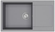 Helika Tesa SQT 104 Ένθετος Γρανιτένιος Νεροχύτης Μ86xΠ50cm Γκρί