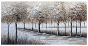 Πίνακας Καμβάς Δάσος 16-23532 140x70cm Multi Marhome Οριζόντιοι Καμβάς