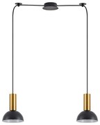 Φωτιστικό Οροφής Adept Tube 77-8648 50x15x300cm 2xE27 60W Black-Gold Homelighting