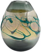 Βάζο 374-124-012 24x14x28cm Multi-Anthracite Glass