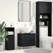 vidaXL Ντουλάπι Μπάνιου Μαύρη δρυς 65 x 33 x 60 εκ Επεξεργασμένο ξύλο