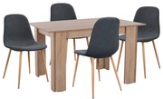 ΣΕΤ ΤΡΑΠΕΖΑΡΙΑΣ 5ΤΜΧ KELVIN HM21117 ΤΡΑΠΕΖΙ ΜΕ ΚΑΡΕΚΛΕΣ ΜΕΤΑΛΛΙΚΕΣ ΜΕ ΥΦΑΣΜΑ