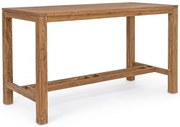 Τραπέζι Μπαρ Maricruz Μασίφ Ξύλο Teak Καφέ  180x80x105εκ. - Καφέ