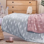 Κουβέρτα Βελουτέ Αγκαλιάς (75x100) Nef-Nef Homeware Bebe Clouds Blue