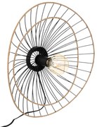 Φωτιστικό τοίχου-απλίκα Alara E27 40W χρυσό-μαύρο Φ45x11εκ Υλικό: PP - METAL 199-000541