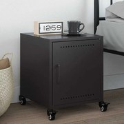 vidaXL Κομοδίνο Μαύρο 36x39x43,5 εκ. από Χάλυβα