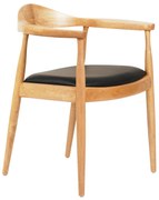 ΠΟΛΥΘΡΟΝΑ ΤΡΑΠΕΖΑΡΙΑΣ ADOR HM9948.01 RUBBERWOOD ΣΕ ΟΑΚ ΚΑΙ ΜΑΥΡΟ PU 62x54x76,5Υεκ