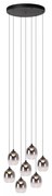 Φωτιστικό Κρεμαστό Lucide 74419-07-30 TAMINO Μαύρο Ματ (Black Mat)|Φυμέ (Smoke) 3000 K