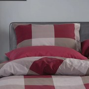 Μαξιλαροθήκη (52x72) Nef-Nef Homeware Casual Check Bordo