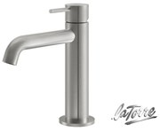 La Torre ELLE 316 Inox Brushed Μπαταρία Νιπτήρος με βαλβίδα 35004-111