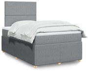 ΚΡΕΒΑΤΙ BOXSPRING ΜΕ ΣΤΡΩΜΑ ΑΝΟΙΧΤΟ ΓΚΡΙ 120X190 ΕΚ. ΥΦΑΣΜΑΤΙΝΟ 3294288