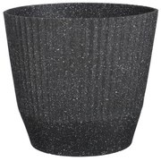 Supergreens Γλάστρα PVC "Terazzo" Μαύρο 37x37x33,5 εκ.