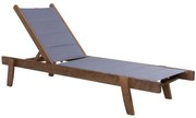 Ξαπλώστρα Milos HM10685.02 204x65x31,5-92,5cm Walnut-Grey