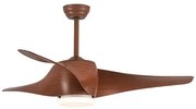 Eurolamp Ανεμιστήρας Οροφής Φ132cm 35W DC Με LED Φωτισμό 15W Και Κοντρόλ Σε Όψη Ξύλου 300-25031