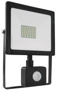 BLACK SENSOR LED SMD FLOOD LUMINAIRE IP66 30W 4000K 2550Lm 230V RA80 ACA Q3040S