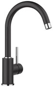 Blanco Mida SILGRANIT® Black Μπαταρία Κουζίνας με Περιστρεφόμενο Ρουξούνι