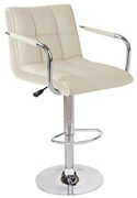 BAR54 CREAM PU ΣΚΑΜΠΟ ΜΕ ΑΜΟΡΤΙΣΕΡ 52x51x110εκ  Το προϊόν πωλείται ως σετ 2 τεμαχιων