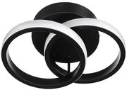 POWERTECH LED φωτιστικό οροφής HLL-0081, 20W, 4000K, 24.5x16.5cm, μαύρο