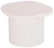 Τραπεζάκι σαλονιού σειρά SANTORINI C18054 Οβάλ MDF σε Υπόλευκο χρώμα 54x54,5x40Υεκ. 54x54.56x4033 εκ.