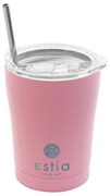 Ποτήρι Θερμός με Καλαμάκι Coffee Mug Save The Aegean  Blossom Rose 350ml